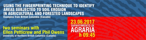 Ad Agraria due seminari internazionali sul rischio erosivo in aree agricole e forestali