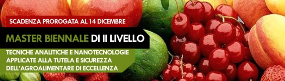 Master "Tecniche analitiche e nanotecnologie applicate alla tutela e sicurezza dellagroalimentare di eccellenza"