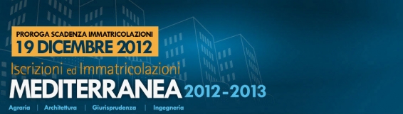 19 dicembre 2012. Proroga iscrizioni e immatricolazioni on line