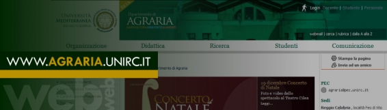 Dipartimento di Agraria, on line il nuovo sito web