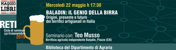 Agraria. In università arriva BALADIN, il genio della birra.