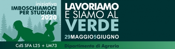 Imboschiamoci per studiare (online) 2020  Partono le esercitazioni degli studenti di Scienze forestali e ambientali