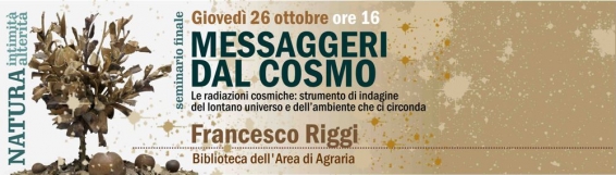 Seminario sulle radiazioni cosmiche con il Prof. Riggi